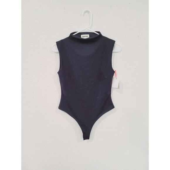 Open Edit Women's Black Turtleneck Bodysuit size Small #13 - Picture 1 of 4
